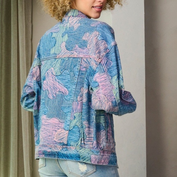 Multicolor Denim Jacket - Picture 5 of 6